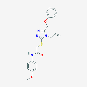 molecular formula C21H22N4O3S B441011 2-{[4-allyl-5-(phenoxymethyl)-4H-1,2,4-triazol-3-yl]sulfanyl}-N-(4-methoxyphenyl)acetamide CAS No. 445251-26-3