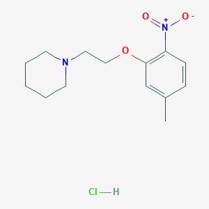 molecular formula C14H21ClN2O3 B4410133 1-[2-(5-methyl-2-nitrophenoxy)ethyl]piperidine hydrochloride 