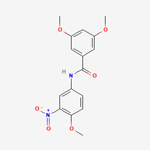 molecular formula C16H16N2O6 B4410144 3,5-dimethoxy-N-(4-methoxy-3-nitrophenyl)benzamide 