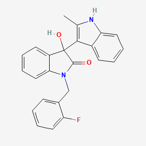 1'-(2-fluorobenzyl)-3'-hydroxy-2-methyl-1',3'-dihydro-1H,2'H-3,3'-biindol-2'-one