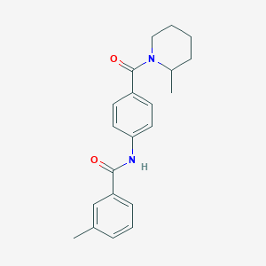 3-methyl-N-{4-[(2-methyl-1-piperidinyl)carbonyl]phenyl}benzamide