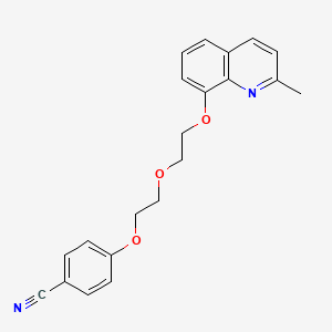 molecular formula C21H20N2O3 B4410234 4-(2-{2-[(2-methyl-8-quinolinyl)oxy]ethoxy}ethoxy)benzonitrile 