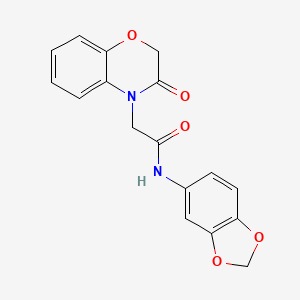 N-1,3-benzodioxol-5-yl-2-(3-oxo-2,3-dihydro-4H-1,4-benzoxazin-4-yl)acetamide