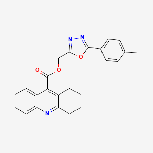 molecular formula C24H21N3O3 B4410241 [5-(4-methylphenyl)-1,3,4-oxadiazol-2-yl]methyl 1,2,3,4-tetrahydro-9-acridinecarboxylate 