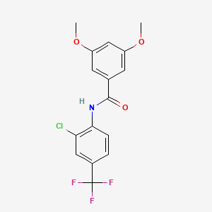 molecular formula C16H13ClF3NO3 B4410256 N-[2-chloro-4-(trifluoromethyl)phenyl]-3,5-dimethoxybenzamide 