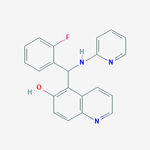 molecular formula C21H16FN3O B4410259 5-[(2-fluorophenyl)(2-pyridinylamino)methyl]-6-quinolinol 