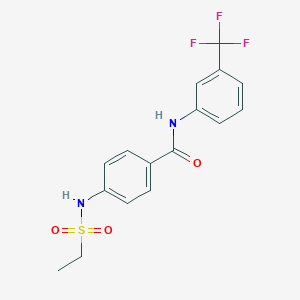 4-[(ethylsulfonyl)amino]-N-[3-(trifluoromethyl)phenyl]benzamide