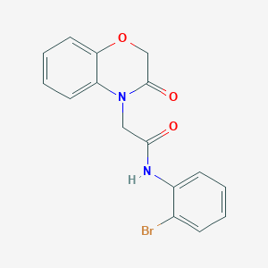 molecular formula C16H13BrN2O3 B4410274 N-(2-bromophenyl)-2-(3-oxo-2,3-dihydro-4H-1,4-benzoxazin-4-yl)acetamide 