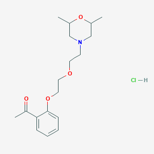 molecular formula C18H28ClNO4 B4410287 1-(2-{2-[2-(2,6-dimethyl-4-morpholinyl)ethoxy]ethoxy}phenyl)ethanone hydrochloride 