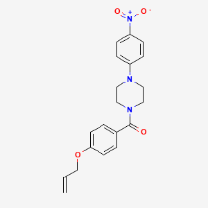 molecular formula C20H21N3O4 B4410303 1-[4-(allyloxy)benzoyl]-4-(4-nitrophenyl)piperazine 