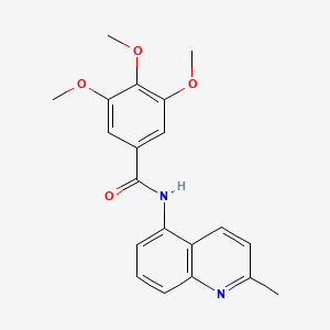 molecular formula C20H20N2O4 B4410319 3,4,5-trimethoxy-N-(2-methyl-5-quinolinyl)benzamide 