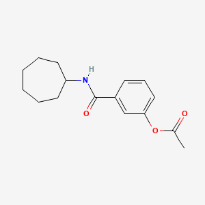 3-[(cycloheptylamino)carbonyl]phenyl acetate