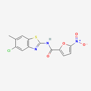 N-(5-chloro-6-methyl-1,3-benzothiazol-2-yl)-5-nitro-2-furamide