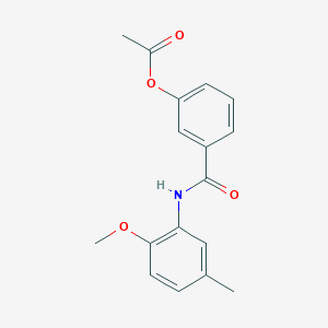 3-{[(2-methoxy-5-methylphenyl)amino]carbonyl}phenyl acetate