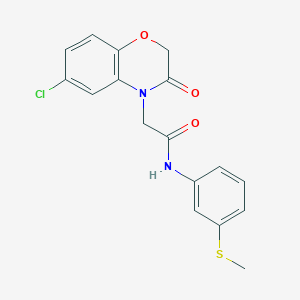 2-(6-chloro-3-oxo-2,3-dihydro-4H-1,4-benzoxazin-4-yl)-N-[3-(methylthio)phenyl]acetamide