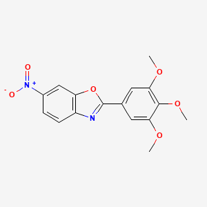 molecular formula C16H14N2O6 B4410368 6-nitro-2-(3,4,5-trimethoxyphenyl)-1,3-benzoxazole 