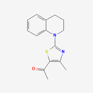 1-[2-(3,4-dihydro-1(2H)-quinolinyl)-4-methyl-1,3-thiazol-5-yl]ethanone