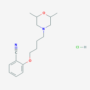 molecular formula C17H25ClN2O2 B4410402 2-[4-(2,6-dimethyl-4-morpholinyl)butoxy]benzonitrile hydrochloride 