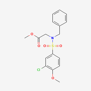 methyl N-benzyl-N-[(3-chloro-4-methoxyphenyl)sulfonyl]glycinate