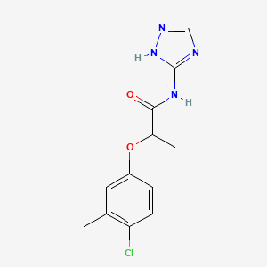 molecular formula C12H13ClN4O2 B4410424 2-(4-chloro-3-methylphenoxy)-N-4H-1,2,4-triazol-3-ylpropanamide 