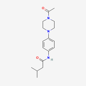 N-[4-(4-acetyl-1-piperazinyl)phenyl]-3-methylbutanamide