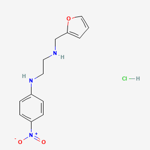 N-(2-furylmethyl)-N'-(4-nitrophenyl)-1,2-ethanediamine hydrochloride