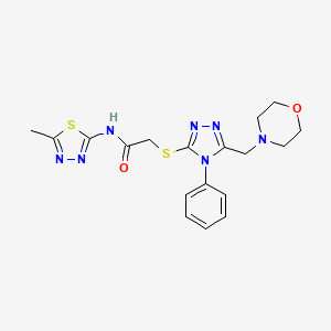 N-(5-methyl-1,3,4-thiadiazol-2-yl)-2-{[5-(4-morpholinylmethyl)-4-phenyl-4H-1,2,4-triazol-3-yl]thio}acetamide