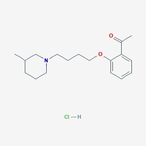 molecular formula C18H28ClNO2 B4410527 1-{2-[4-(3-methyl-1-piperidinyl)butoxy]phenyl}ethanone hydrochloride 