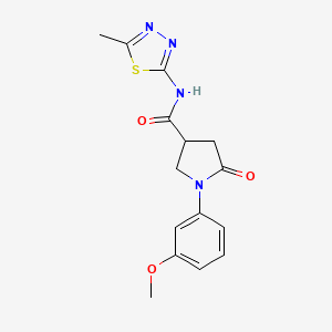 1-(3-methoxyphenyl)-N-(5-methyl-1,3,4-thiadiazol-2-yl)-5-oxo-3-pyrrolidinecarboxamide