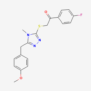 1-(4-fluorophenyl)-2-{[5-(4-methoxybenzyl)-4-methyl-4H-1,2,4-triazol-3-yl]thio}ethanone