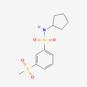 N-cyclopentyl-3-(methylsulfonyl)benzenesulfonamide