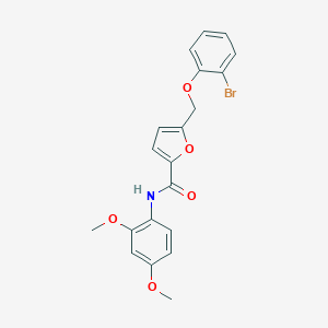 molecular formula C20H18BrNO5 B441062 5-[(2-bromophenoxy)methyl]-N-(2,4-dimethoxyphenyl)-2-furamide CAS No. 352701-66-7