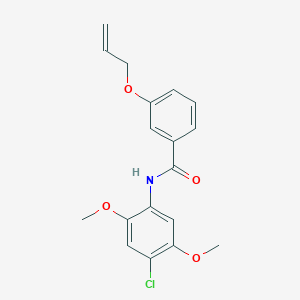 molecular formula C18H18ClNO4 B4410623 3-(allyloxy)-N-(4-chloro-2,5-dimethoxyphenyl)benzamide 