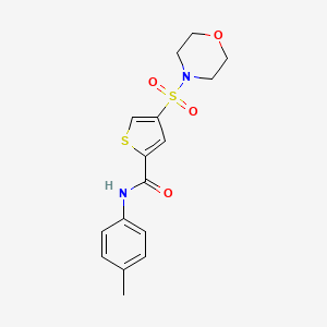 molecular formula C16H18N2O4S2 B4410630 N-(4-methylphenyl)-4-(4-morpholinylsulfonyl)-2-thiophenecarboxamide 