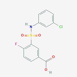 3-{[(3-chlorophenyl)amino]sulfonyl}-4-fluorobenzoic acid