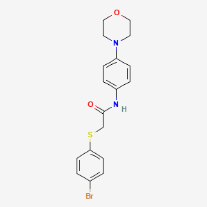 2-[(4-bromophenyl)thio]-N-[4-(4-morpholinyl)phenyl]acetamide