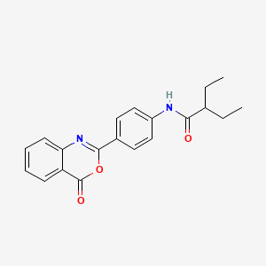 2-ethyl-N-[4-(4-oxo-4H-3,1-benzoxazin-2-yl)phenyl]butanamide