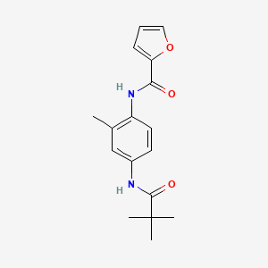 molecular formula C17H20N2O3 B4410720 N-{4-[(2,2-dimethylpropanoyl)amino]-2-methylphenyl}-2-furamide 