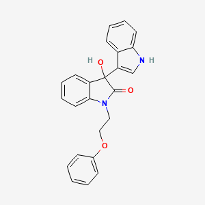 3'-hydroxy-1'-(2-phenoxyethyl)-1',3'-dihydro-1H,2'H-3,3'-biindol-2'-one