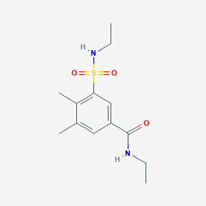 molecular formula C13H20N2O3S B4410771 N-ethyl-3-[(ethylamino)sulfonyl]-4,5-dimethylbenzamide 