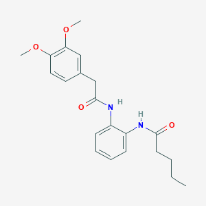 N-(2-{[2-(3,4-dimethoxyphenyl)acetyl]amino}phenyl)pentanamide