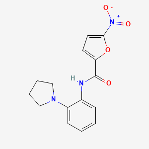 molecular formula C15H15N3O4 B4410796 5-nitro-N-[2-(pyrrolidin-1-yl)phenyl]furan-2-carboxamide 