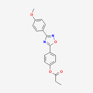 4-[3-(4-methoxyphenyl)-1,2,4-oxadiazol-5-yl]phenyl propionate