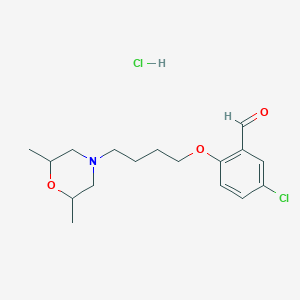 5-chloro-2-[4-(2,6-dimethylmorpholin-4-yl)butoxy]benzaldehyde hydrochloride