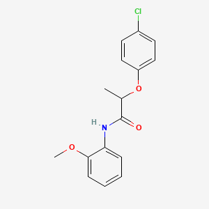 molecular formula C16H16ClNO3 B4410852 2-(4-chlorophenoxy)-N-(2-methoxyphenyl)propanamide 