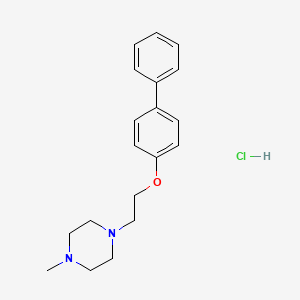 molecular formula C19H25ClN2O B4410859 1-[2-(4-biphenylyloxy)ethyl]-4-methylpiperazine hydrochloride 