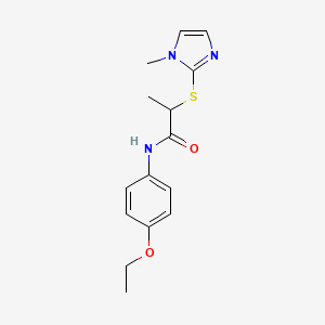 N-(4-ethoxyphenyl)-2-[(1-methyl-1H-imidazol-2-yl)thio]propanamide