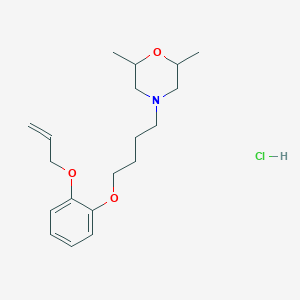 molecular formula C19H30ClNO3 B4410868 4-{4-[2-(allyloxy)phenoxy]butyl}-2,6-dimethylmorpholine hydrochloride 