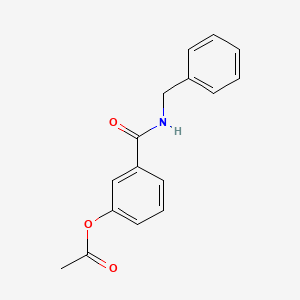 molecular formula C16H15NO3 B4410872 3-[(benzylamino)carbonyl]phenyl acetate 