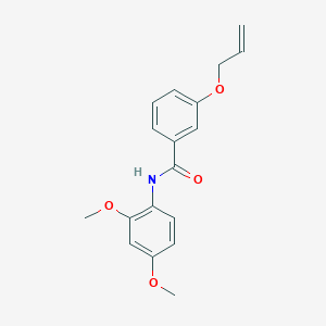 molecular formula C18H19NO4 B4410878 3-(allyloxy)-N-(2,4-dimethoxyphenyl)benzamide 